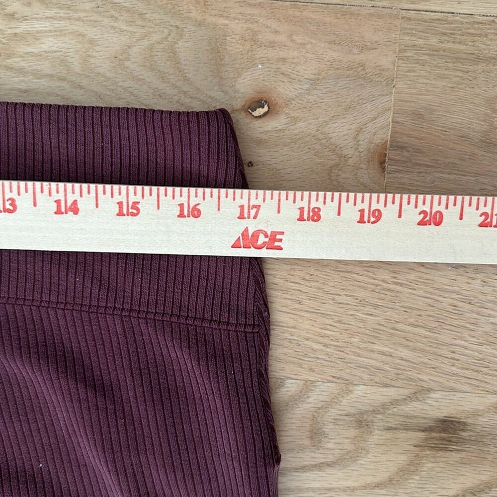 Lululemon Ribbed Softstreme Flared Pant 33" Regular Garnet/Maroon Size 12 - Picture 10 of 11